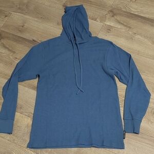 Maui And Sons Hooded Thermal Top Sage Green Long Sleeve Size Medium